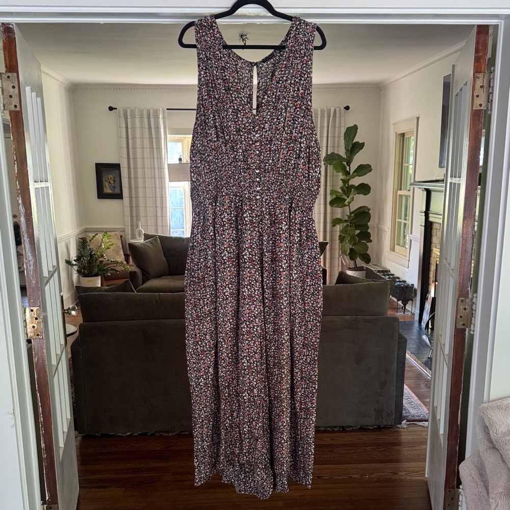 Black Tape Floral Print Maxi Dress